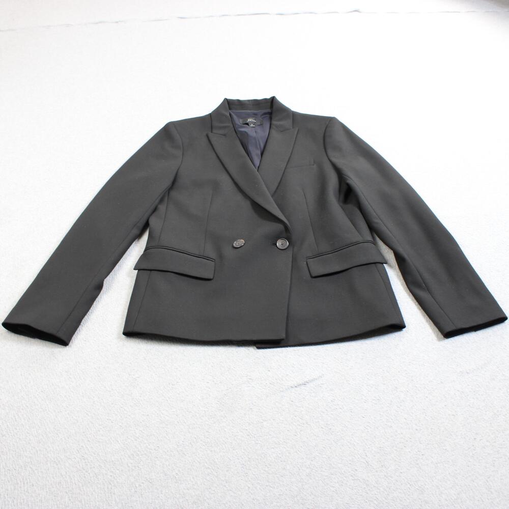 J Crew Blazer Women 4 Black Tailor Jacket Stretch Office Career Heritage Capsule